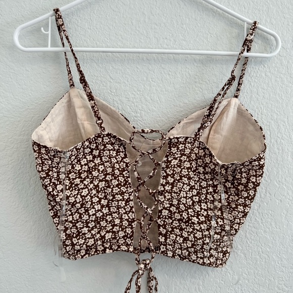 Adjustable Brown Flower Top - Picture 3 of 5